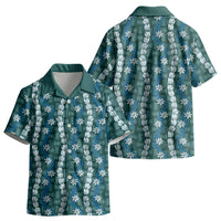 Pikake Maile Tiare Lei Kid Hawaiian Shirt Polu Lauhala Pattern LT01 - Polynesian Pride