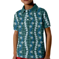 Pikake Maile Tiare Lei Kid Polo Shirt Polu Lauhala Pattern
