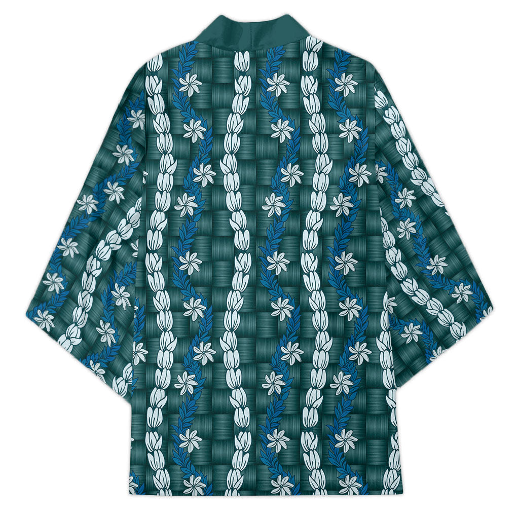 Pikake Maile Tiare Lei Kimono Polu Lauhala Pattern