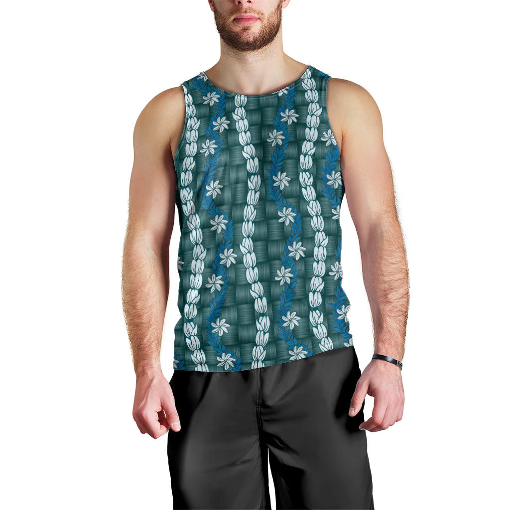 Pikake Maile Tiare Lei Men Tank Top Polu Lauhala Pattern