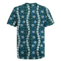 Pikake Maile Tiare Lei Rugby Jersey Polu Lauhala Pattern