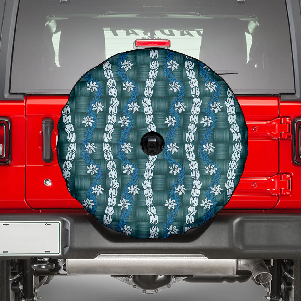 Pikake Maile Tiare Lei Spare Tire Cover Polu Lauhala Pattern