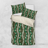 Pikake Maile Tiare Lei Bedding Set Omaomao Lauhala Pattern