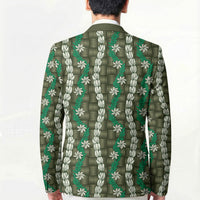 Pikake Maile Tiare Lei Blazer Omaomao Lauhala Pattern