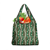 Pikake Maile Tiare Lei Grocery Bag Omaomao Lauhala Pattern
