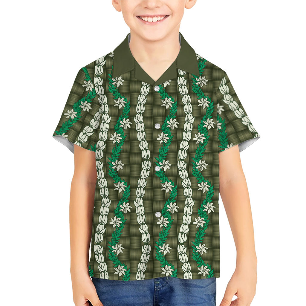 Pikake Maile Tiare Lei Hawaiian Shirt Omaomao Lauhala Pattern