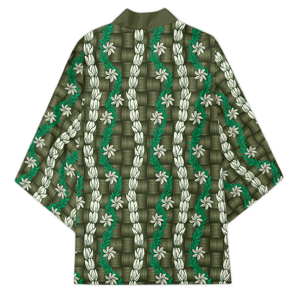 Pikake Maile Tiare Lei Kimono Omaomao Lauhala Pattern