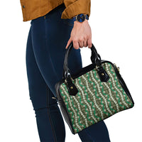Pikake Maile Tiare Lei Shoulder Handbag Omaomao Lauhala Pattern