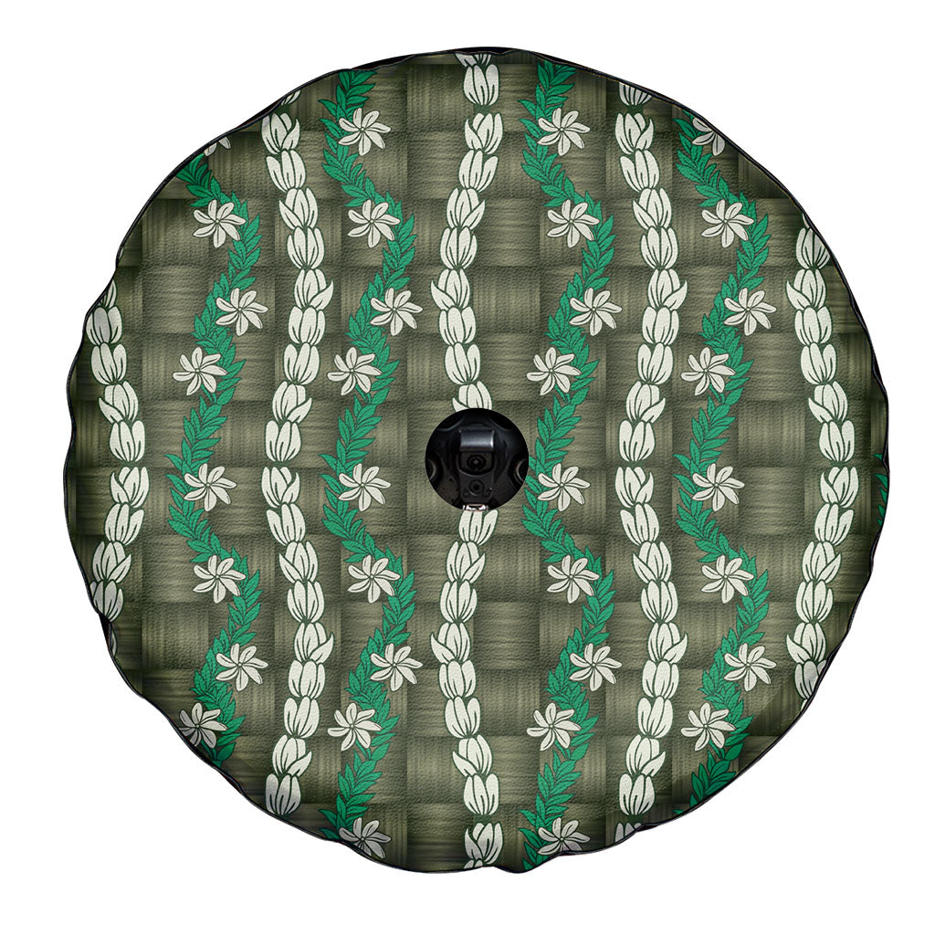 Pikake Maile Tiare Lei Spare Tire Cover Omaomao Lauhala Pattern