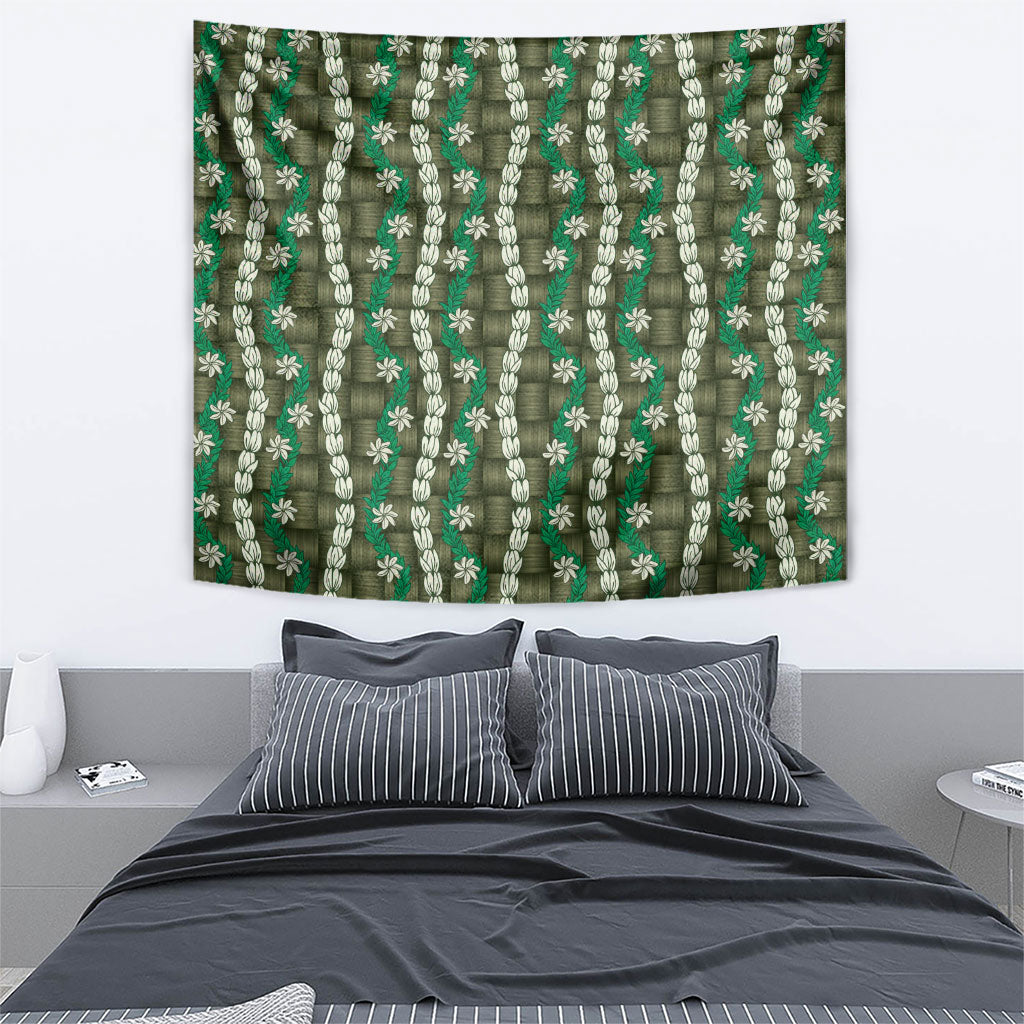 Pikake Maile Tiare Lei Tapestry Omaomao Lauhala Pattern