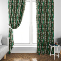 Pikake Maile Tiare Lei Window Curtain Omaomao Lauhala Pattern