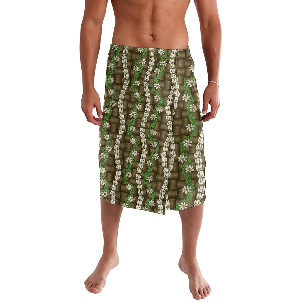 Pikake Maile Tiare Lei Lavalava Natural Lauhala Pattern