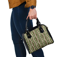 Pikake Maile Tiare Lei Shoulder Handbag Natural Lauhala Pattern