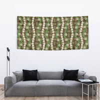 Pikake Maile Tiare Lei Tapestry Natural Lauhala Pattern