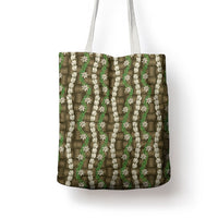 Pikake Maile Tiare Lei Tote Bag Natural Lauhala Pattern
