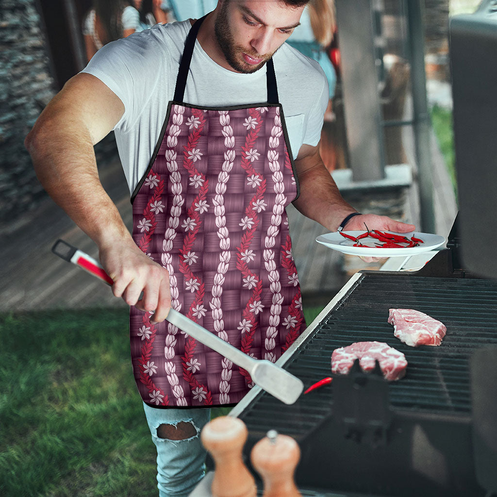 Pikake Maile Tiare Lei Apron Akala Lauhala Pattern