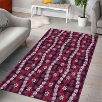 Pikake Maile Tiare Lei Area Rug Akala Lauhala Pattern
