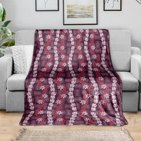 Pikake Maile Tiare Lei Blanket Akala Lauhala Pattern