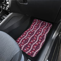 Pikake Maile Tiare Lei Car Mats Akala Lauhala Pattern