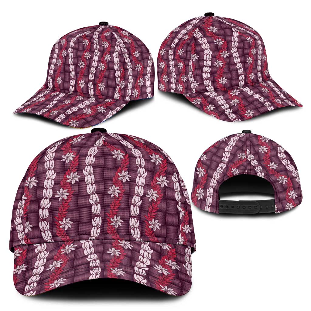 Pikake Maile Tiare Lei Classic Cap Akala Lauhala Pattern