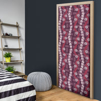 Pikake Maile Tiare Lei Door Cover Akala Lauhala Pattern