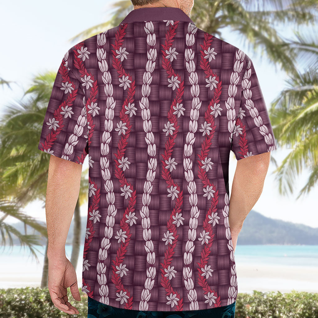 Pikake Maile Tiare Lei Hawaiian Shirt Akala Lauhala Pattern