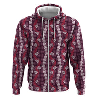 Pikake Maile Tiare Lei Hoodie Akala Lauhala Pattern