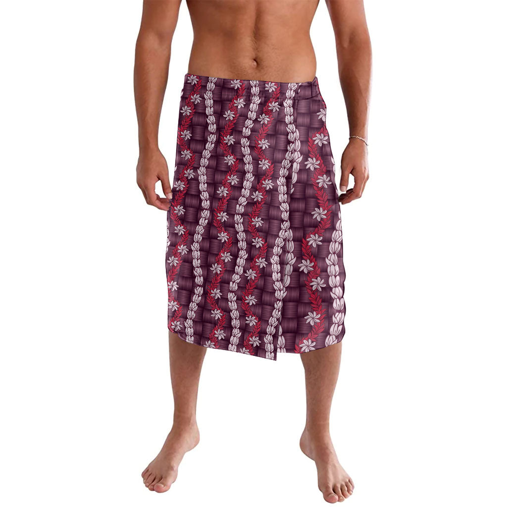 Pikake Maile Tiare Lei Lavalava Akala Lauhala Pattern LT01 Pink - Polynesian Pride