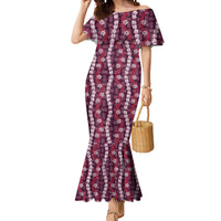 Pikake Maile Tiare Lei Mermaid Dress Akala Lauhala Pattern