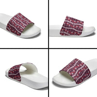 Pikake Maile Tiare Lei Slide Sandals Akala Lauhala Pattern