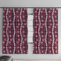 Pikake Maile Tiare Lei Window Curtain Akala Lauhala Pattern