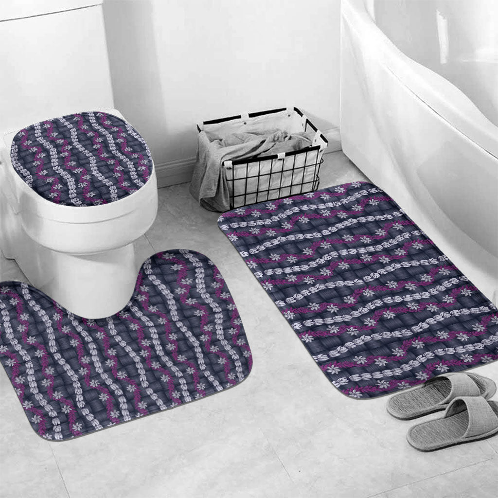 Pikake Maile Tiare Lei Bathroom Set Poni Lauhala Pattern