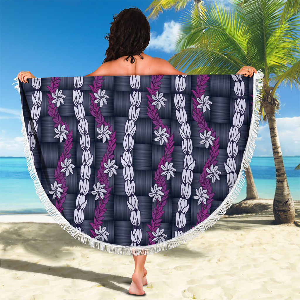 Pikake Maile Tiare Lei Beach Blanket Poni Lauhala Pattern