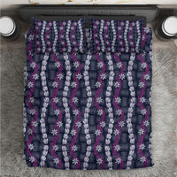 Pikake Maile Tiare Lei Bedding Set Poni Lauhala Pattern
