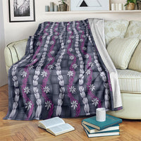 Pikake Maile Tiare Lei Blanket Poni Lauhala Pattern