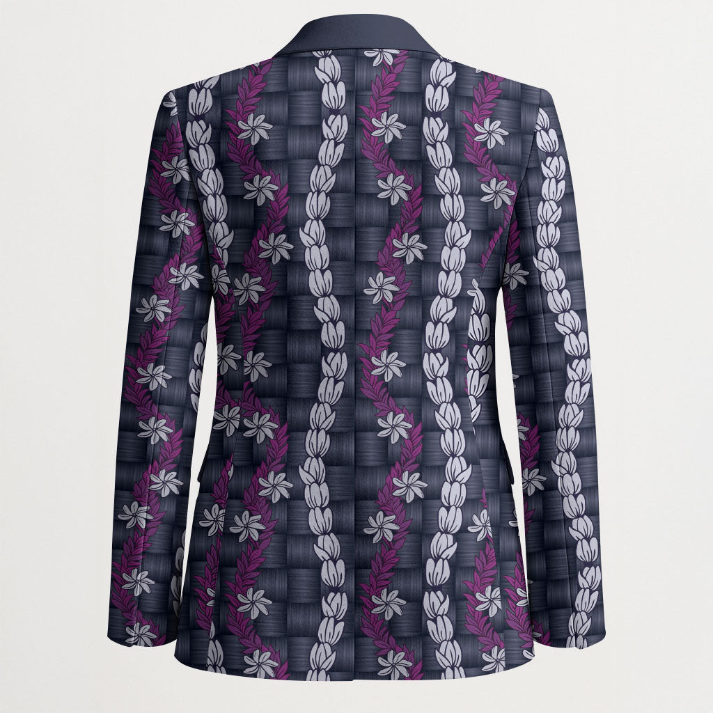 Pikake Maile Tiare Lei Blazer Poni Lauhala Pattern