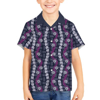 Pikake Maile Tiare Lei Family Matching Mermaid Dress and Hawaiian Shirt Poni Lauhala Pattern