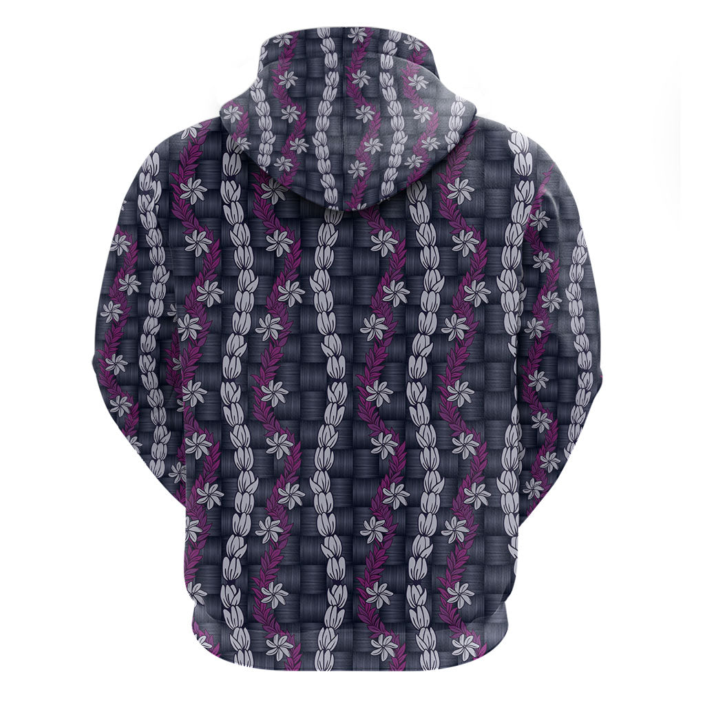 Pikake Maile Tiare Lei Hoodie Poni Lauhala Pattern
