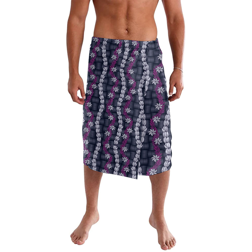 Pikake Maile Tiare Lei Lavalava Poni Lauhala Pattern LT01 Purple - Polynesian Pride