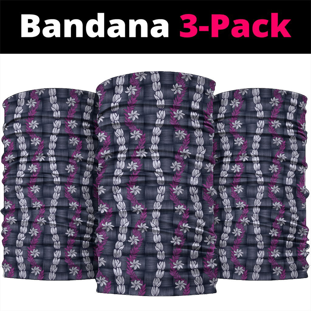 Pikake Maile Tiare Lei Neck Gaiter Poni Lauhala Pattern