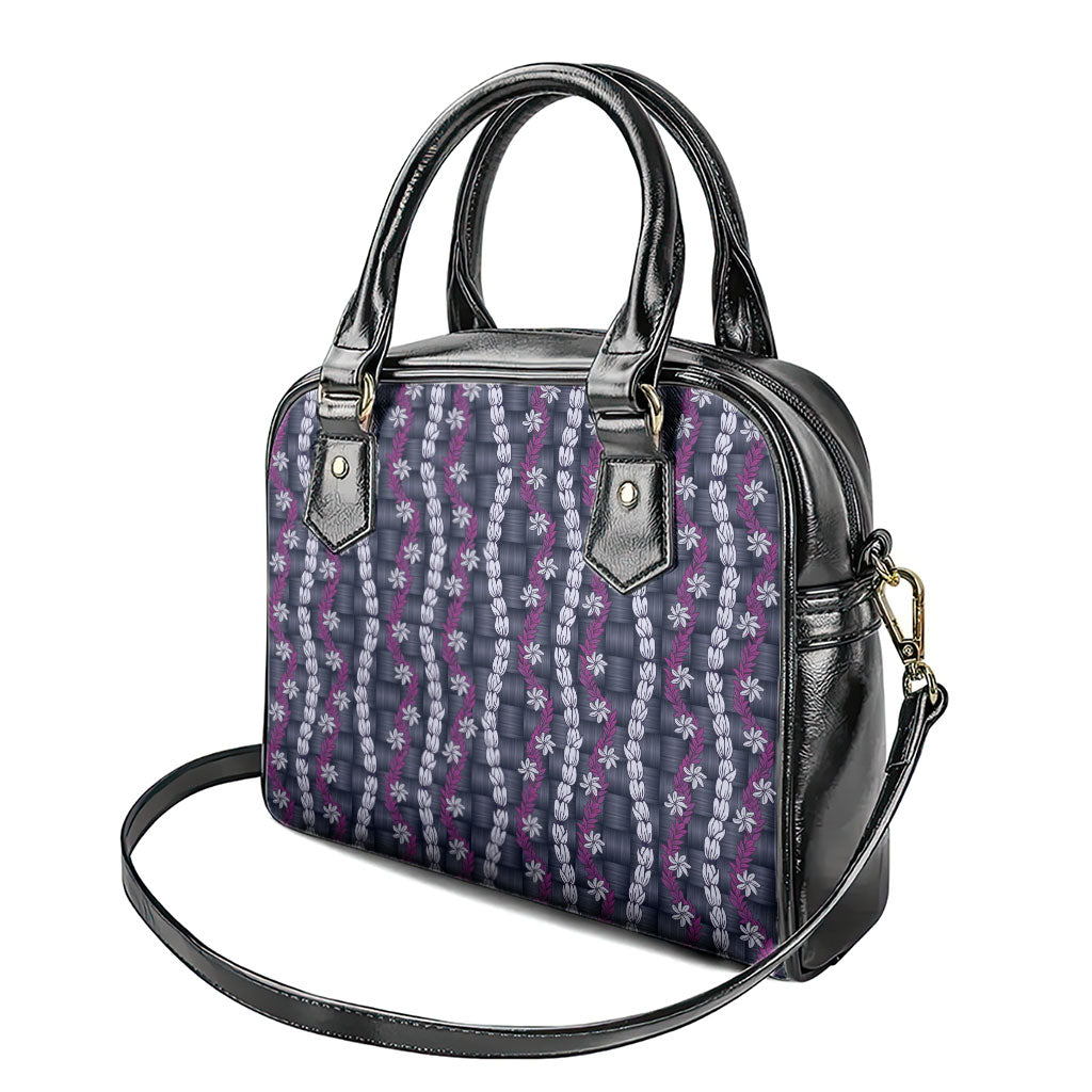 Pikake Maile Tiare Lei Shoulder Handbag Poni Lauhala Pattern
