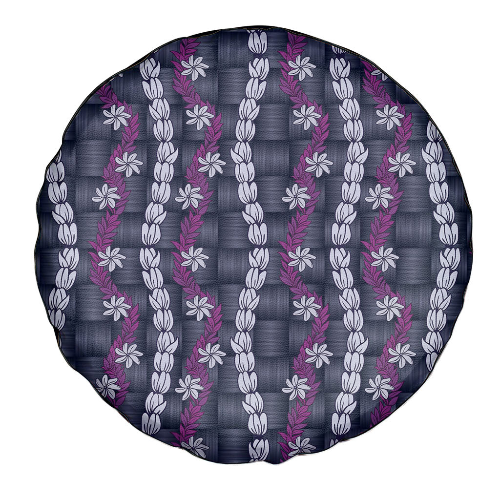 Pikake Maile Tiare Lei Spare Tire Cover Poni Lauhala Pattern