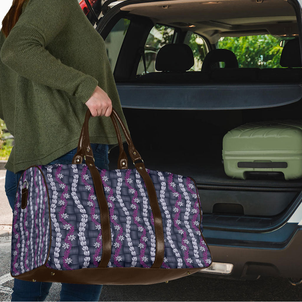 Pikake Maile Tiare Lei Travel Bag Poni Lauhala Pattern