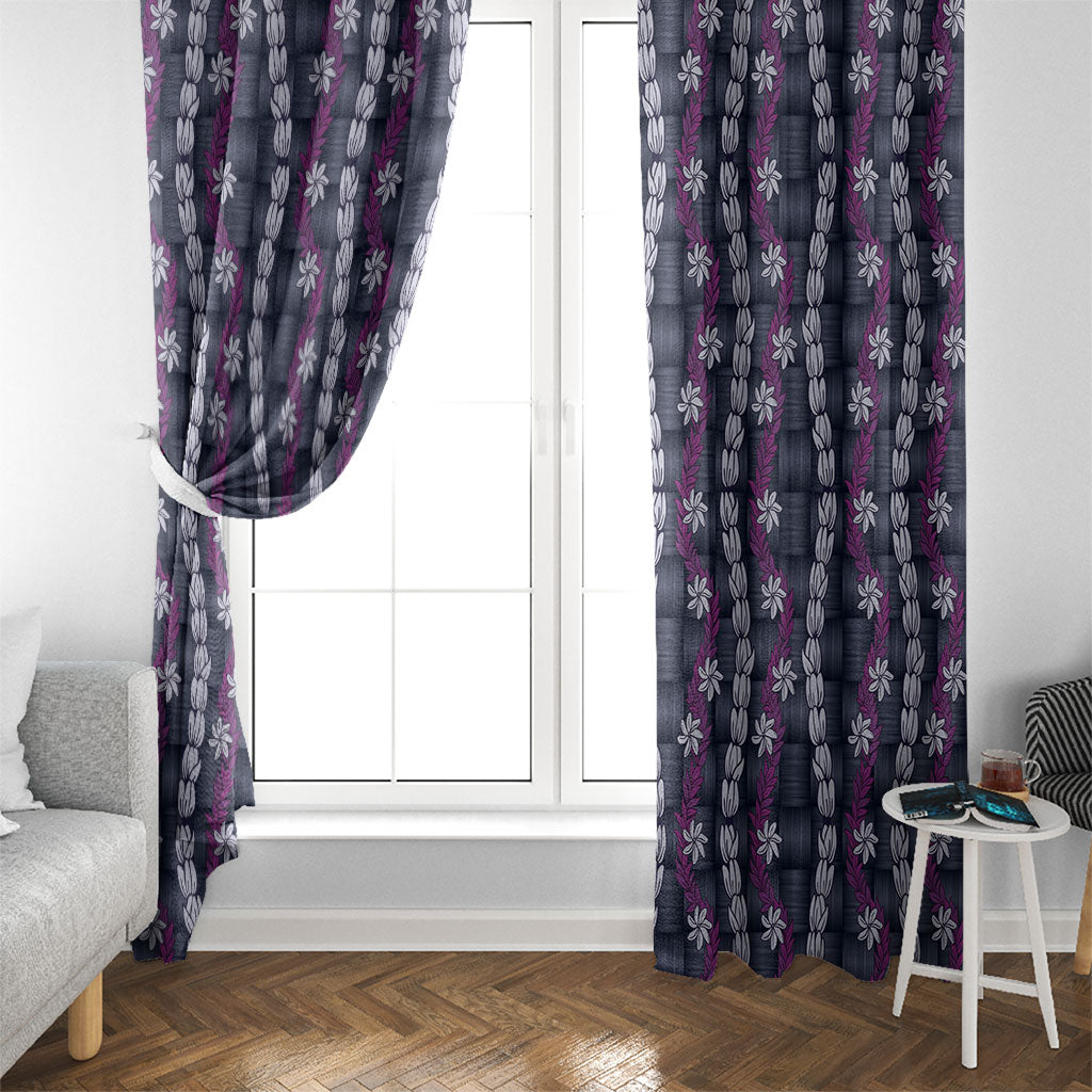 Pikake Maile Tiare Lei Window Curtain Poni Lauhala Pattern
