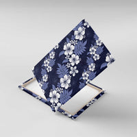 Hawaiian Hibiscus Tribal Floral Blue Canvas Wall Art Polynesian Tapa Pattern LT01 With Frame Blue - Polynesian Pride