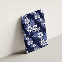 Hawaiian Hibiscus Tribal Floral Blue Canvas Wall Art Polynesian Tapa Pattern LT01 - Polynesian Pride