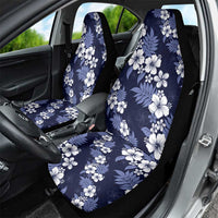 Hawaiian Hibiscus Tribal Floral Blue Car Seat Cover Polynesian Tapa Pattern - Polynesian Pride