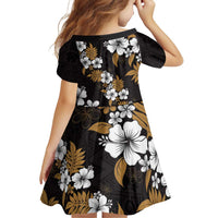 Hawaiian Hibiscus Tribal Floral Brown Family Matching Puletasi and Hawaiian Shirt Polynesian Tapa Pattern LT01 - Polynesian Pride