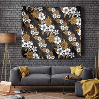 Hawaiian Hibiscus Tribal Floral Brown Tapestry Polynesian Tapa Pattern - Polynesian Pride