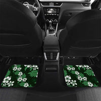 Hawaiian Hibiscus Tribal Floral Green Car Mats Polynesian Tapa Pattern - Polynesian Pride